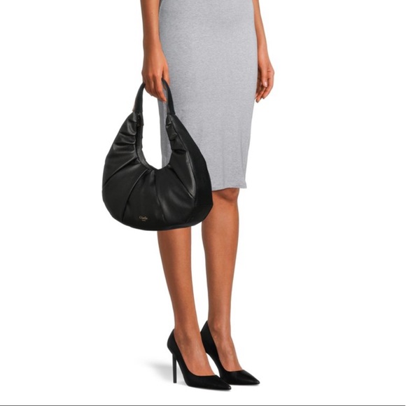 Giselle Handbags - Giselle Paris Women's Eloise Vegan Leather Moon Hobo Bag